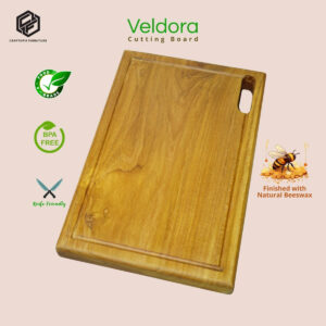 Veldora cutting board, talenan kayu jati solid food grade